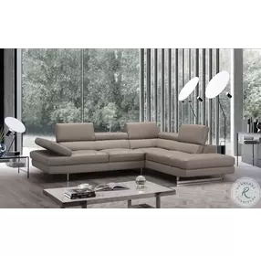 A761 Peanut Italian Leather RAF Sectional