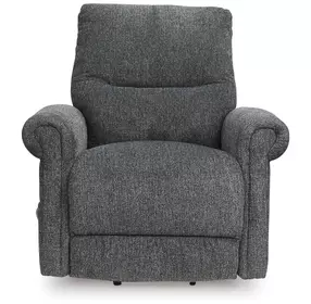 Aureta Charcoal Performance Fabric Power Lift Recliner with Heat and Massage