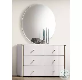 Lucera White Dresser And Mirror