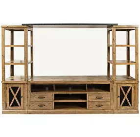 Telluride Brown Entertainment Center with 70" TV Console