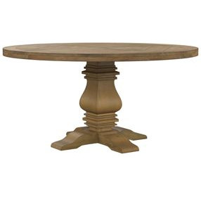 Florence Rustic Smoke Round Dining Table