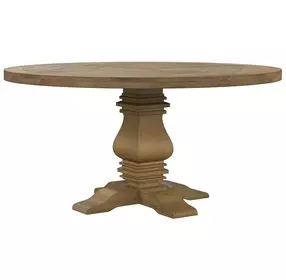 Florence Rustic Smoke Round Dining Table