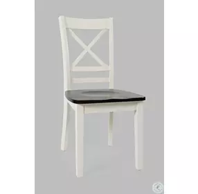 Asbury Park White Cross Back Side Chair Set of 2