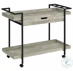 Ventura Gray Driftwood Bar Cart