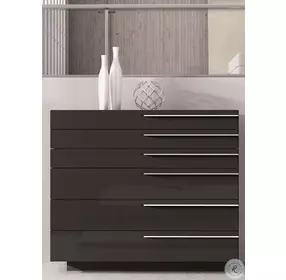 Santana Black 6 Drawer Chiffonier