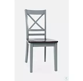 Asbury Park Grey Cross Back Side Chair Set of 2