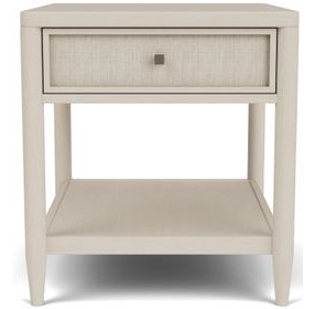 Maren White Sand Rectangular End Table