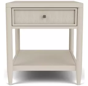 Maren White Sand Rectangular End Table