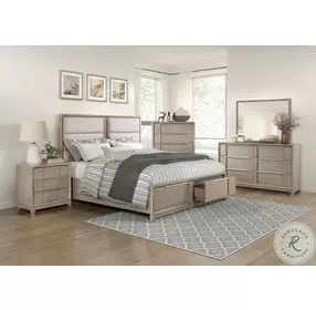 McKewen Light Gray Storage Platform Bedroom Set
