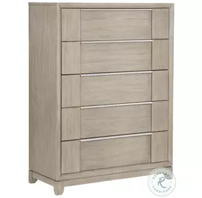 McKewen Light Gray 5 Drawer Chest