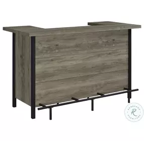182105 Grey Driftwood And Black Bar Unit