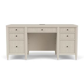 Maren White Sand Executive Desk