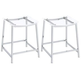 Jovani Clear Counter Height Stool Set Of 2