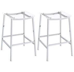 Jovani Clear Bar Stool Set Of 2