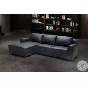 Elizabeth Black Premium Leather LAF Sectional