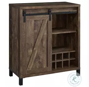 182852 Rustic Oak Bar Cabinet