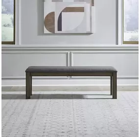 Bayview Gray Upholstered Dining Bench