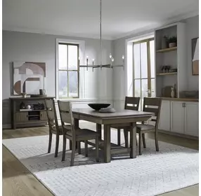 Bayview Sandstone and Gray 5 Piece Extendable Dining Set
