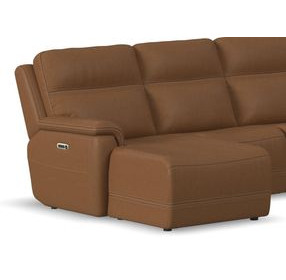 Sawyer Harvest Leather 68" LAF Power Reclining Chaise with Power Headrest and Lumbar