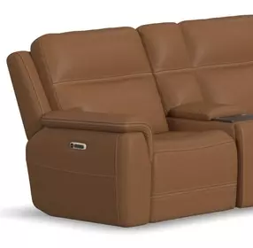 Sawyer Harvest Leather Zero Gravity LAF Power Recliner with Power Lumbar and USB Charging