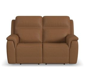 Sawyer Harvest Leather 64" Zero Gravity Power Reclining Loveseat with Power Lumbar and USB Charging