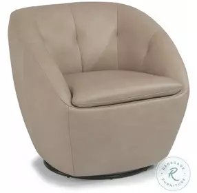 Wade Grey Leather Swivel Chair