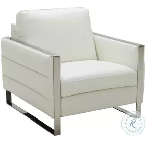 Constantin White Leather Chair