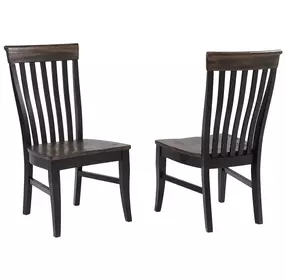 Ashford Black and Rustic Walnut Side Chair