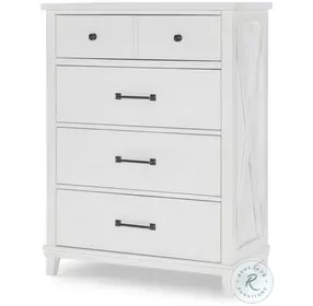 Flatiron Aged White 4 Drawer Chest