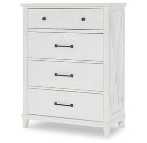 Flatiron Aged White 4 Drawer Chest