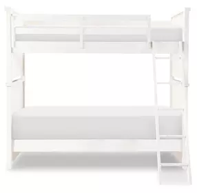 Flatiron Aged White Twin Over Twin Bunk Bed