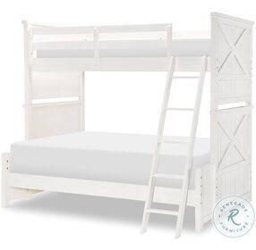 Flatiron Aged White Twin Over Full Bunk Bed