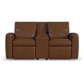 Aria Sedona Brown 75" Zero Gravity Power Reclining Loveseat with Console and USB Charging