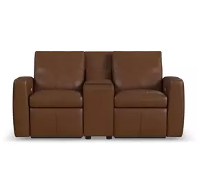 Aria Sedona Brown 75" Zero Gravity Power Reclining Loveseat with Console and USB Charging