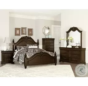 Mont Belvieu Dark Cherry Poster Bedroom Set