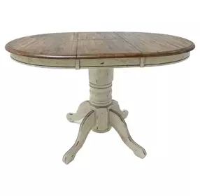 Carolina Crossing Antique Honey and White 57" Extendable Rectangular Gathering Table