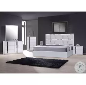 Degas Silver Grey Upholstered Platform Bedroom Set