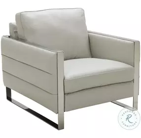 Constantin Light Grey Leather Chair