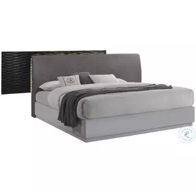 Tribeca Black and Grey Queen Platform Bed