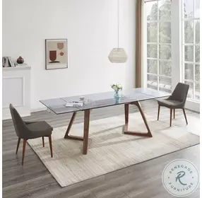 Class Walnut Extendable Dining Room Set