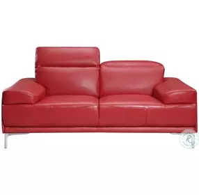 Nicolo Red 72" Loveseat