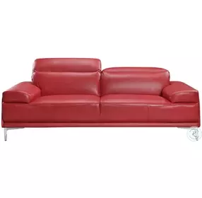 Nicolo Red 86" Sofa