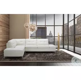 Leonardo White Chaise LAF Sectional
