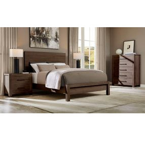 Joinery Espresso Oak Plank Panel Bedroom Set