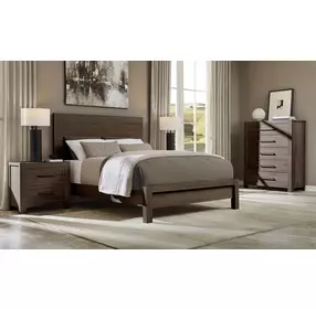 Joinery Espresso Oak Plank Panel Bedroom Set