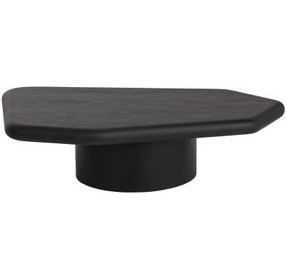 Detti Black Free Form Large Concrete Top Outdoor Cocktail Table