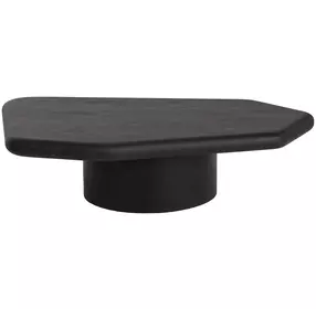 Detti Black Free Form Large Concrete Top Outdoor Cocktail Table