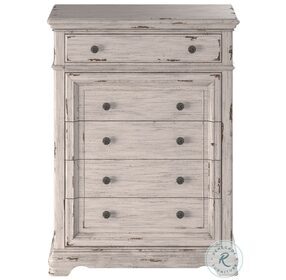 Providence Antique White 5 Drawer Chest