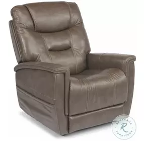 Shaw Dark Brown Power Lift Recliner With Power Headrest And Lumbar