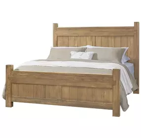 Joinery Natural Oak Queen Poster Bed